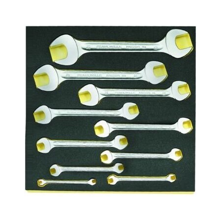 Stahlwille Tools Double open ended Wrenchs i.TCS inlay No.TCS10/10, 6X7-30X32MM 2/3-tray10-pcs. 96838182